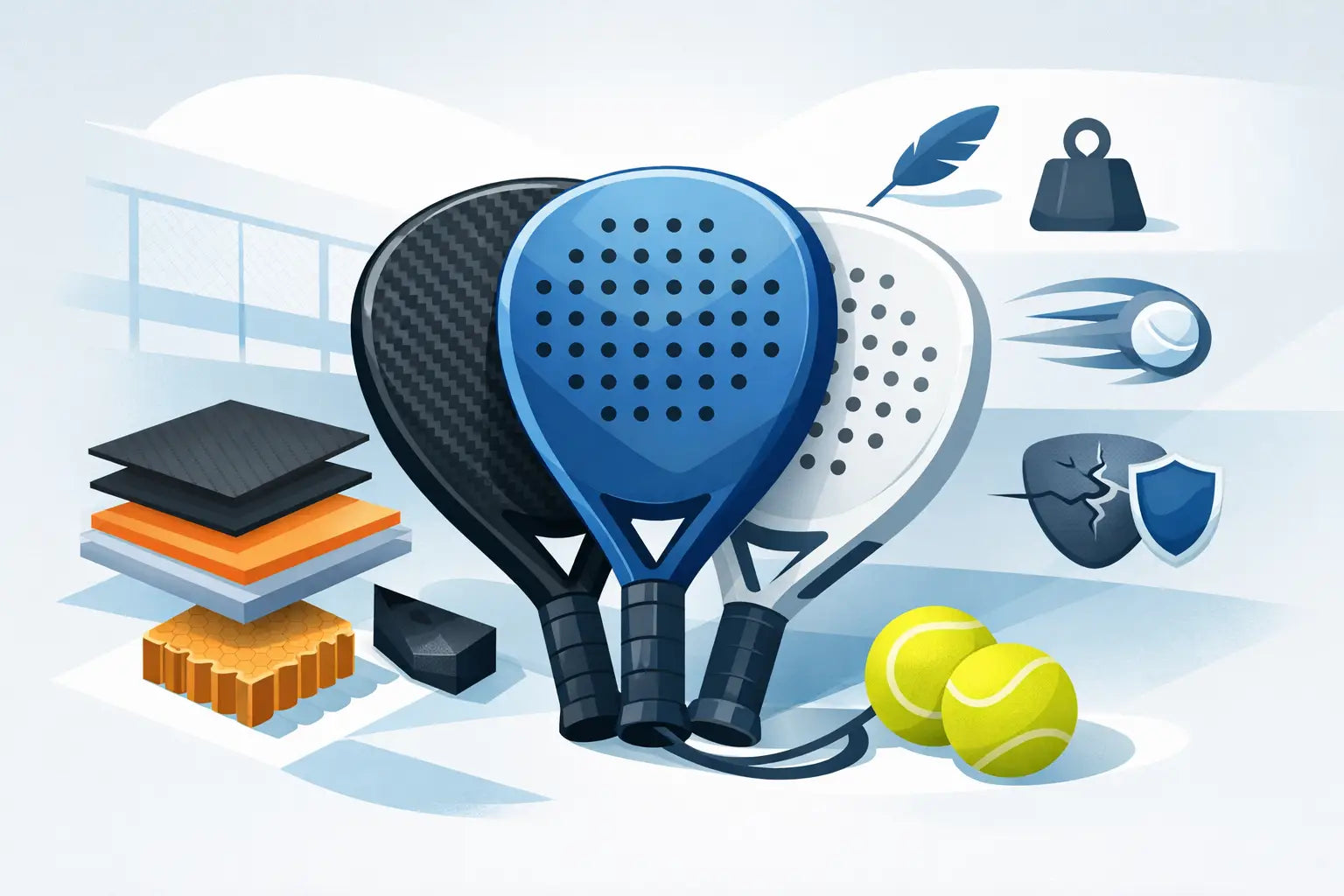 Padel Racket Pyramid Padel Racket Materials Guide for Better Play