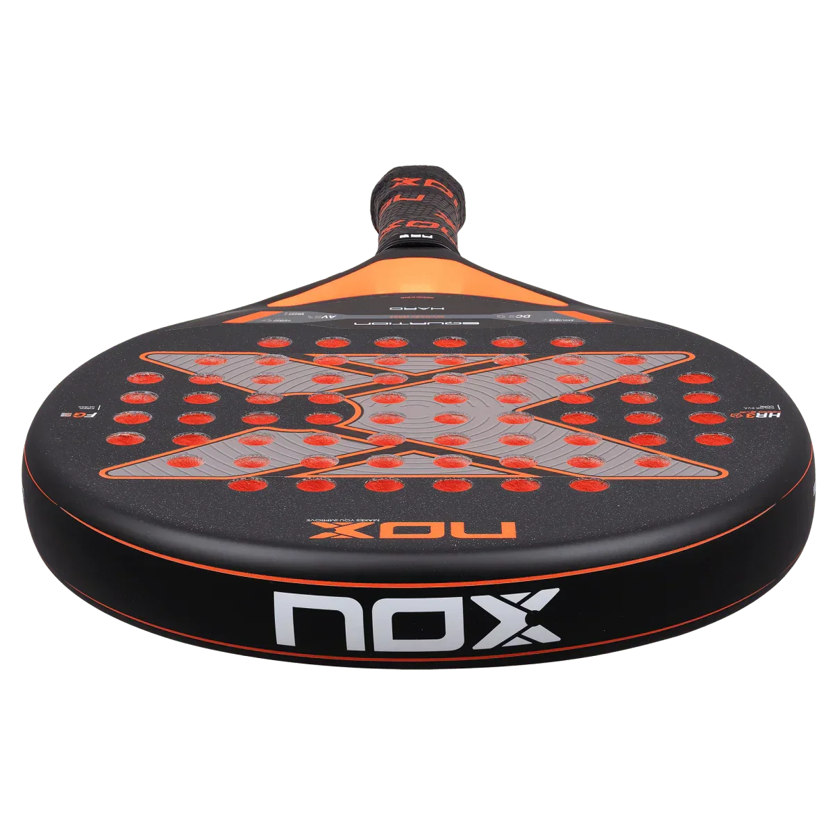 padel with nox branding on a white background
