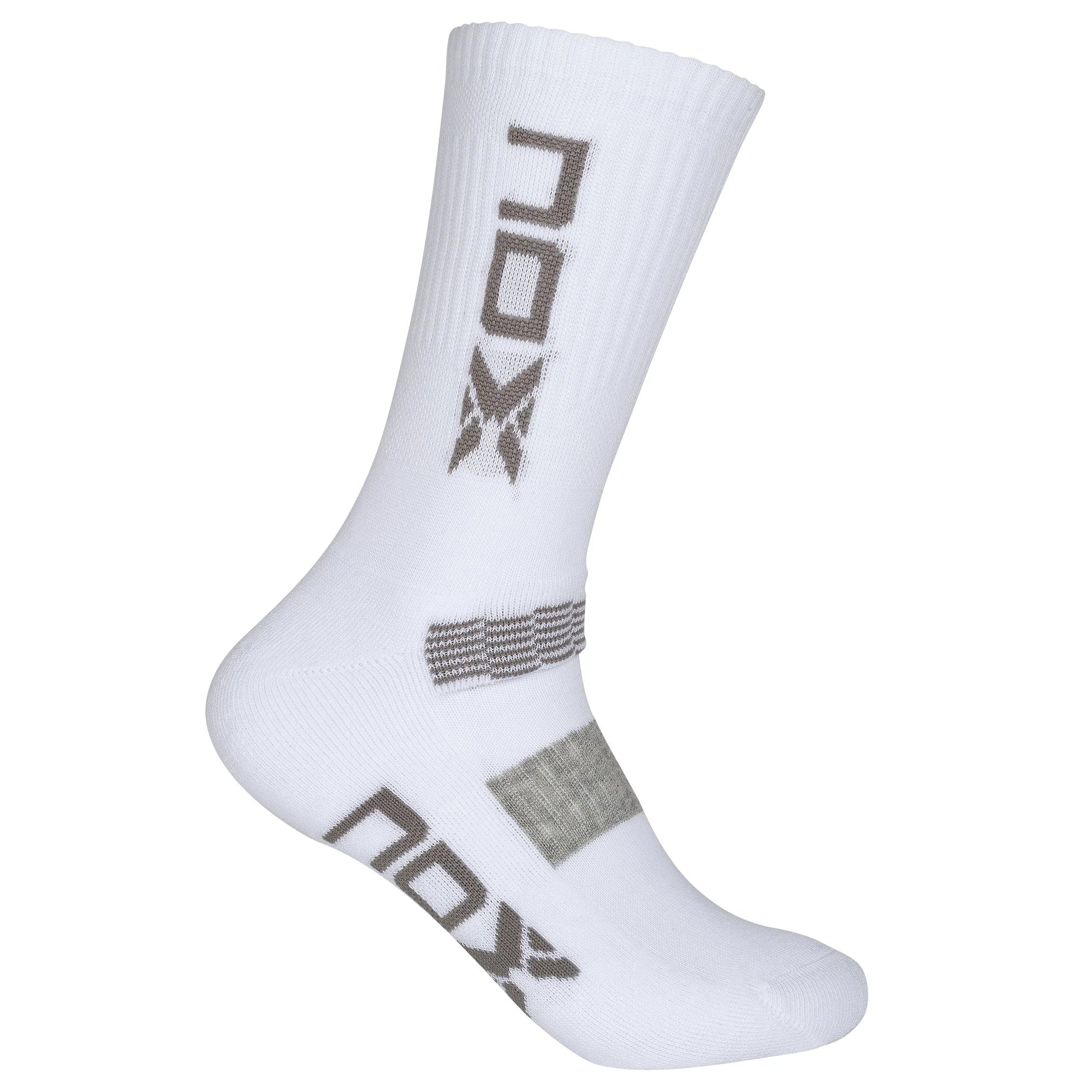 Nox Pro Socks (White & Grey) - Ultimate Padel
