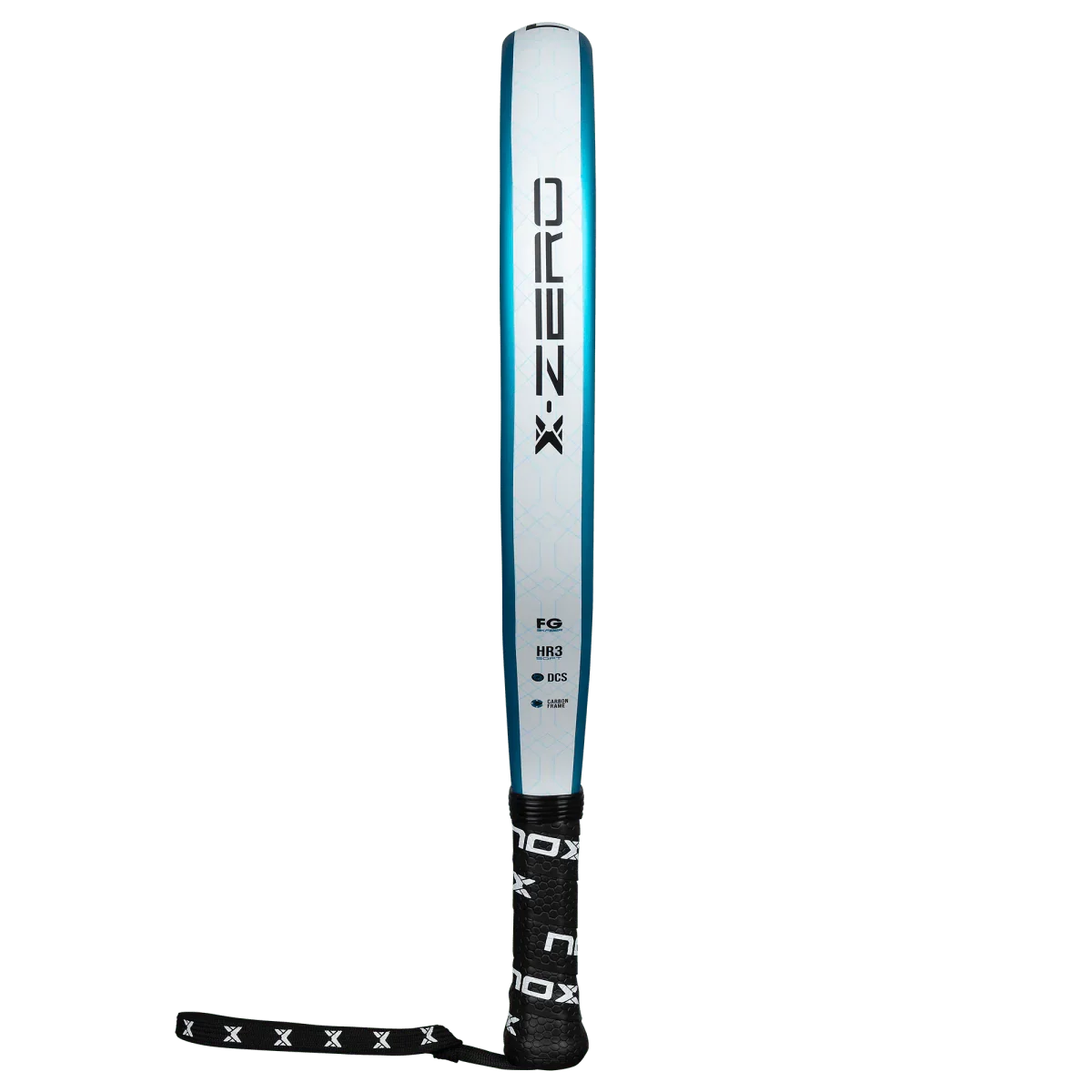 padel racket with nox branding on a white background