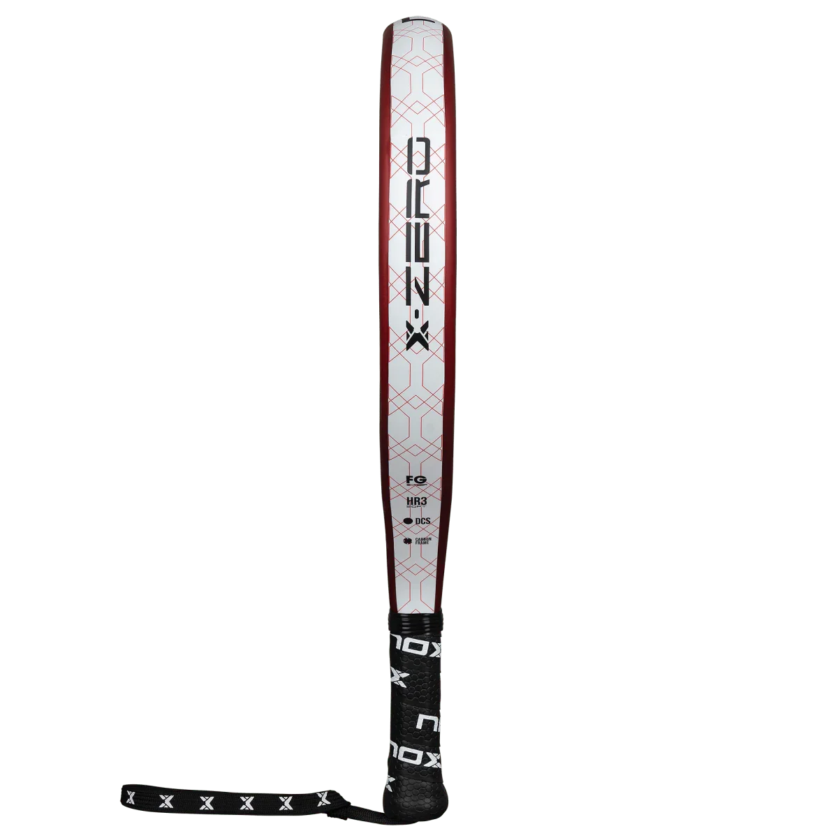 padel racket with 'X-Zero' branding on a white background